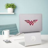 Red Rose WW Sticker (Laptop op bureau)
