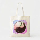 Red Rose yin yang canvas tas (Voorkant)