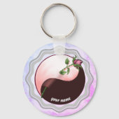 Red Rose yin yang sleutelhanger (Voorkant)