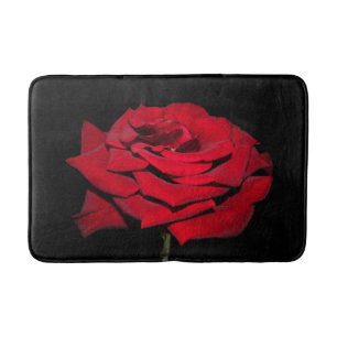 Red Rose - zwart Badmat