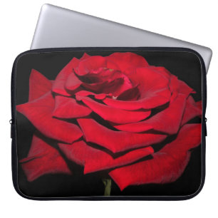 Red Rose - zwart Laptop Sleeve