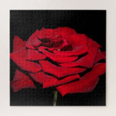 Red Rose - zwart Legpuzzel (Horizontaal)