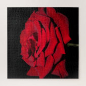 Red Rose - zwart Legpuzzel (Verticaal)