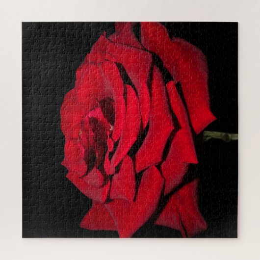 Red Rose - zwart Legpuzzel (Verticaal)