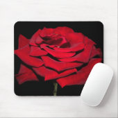 Red Rose - zwart Muismat (Met muis)