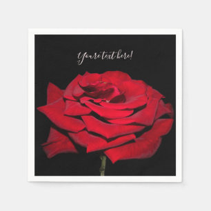 Red Rose - zwart Servet