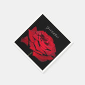 Red Rose - zwart Servet (Hoek)