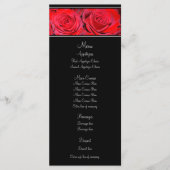 Red Rose Zwart Zilver Wedding Menu (Voorkant)