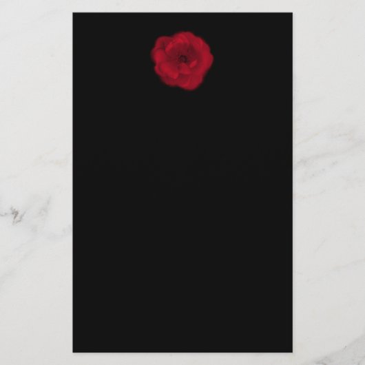 Red Rose. Zwarte achtergrond. Flyer (Voorkant)
