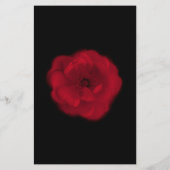 Red Rose. Zwarte achtergrond. Flyer (Achterkant)