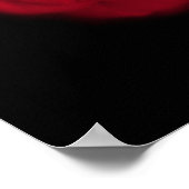 Red Rose. Zwarte achtergrond. Poster (Hoek)