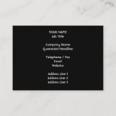 Red Rose. Zwarte achtergrond. Visitekaartje (Achterkant)