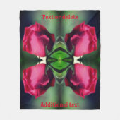 Red Rosebud Bending Abstract gepersonaliseerd Fleece Deken (Voorkant)