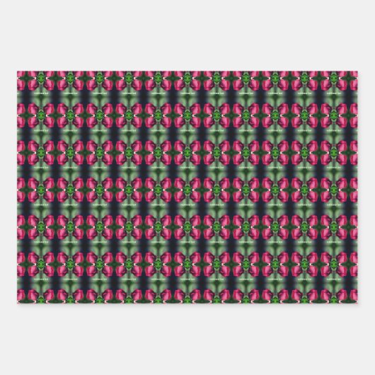 Red Rosebud Bending Abstract gepersonaliseerd Inpakpapier Vel (Voorkant)