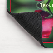 Red Rosebud Bending Abstract gepersonaliseerd Muismat (Hoek)