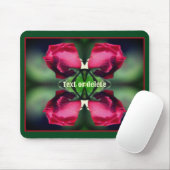 Red Rosebud Bending Abstract gepersonaliseerd Muismat (Met muis)