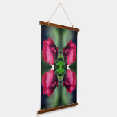 Red Rosebud Bending Abstract Hangend Wandkleed (Gebogen)