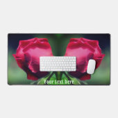 Red Rosebud Bending Flower Personated Bureaumat (Keyboard & Muis)