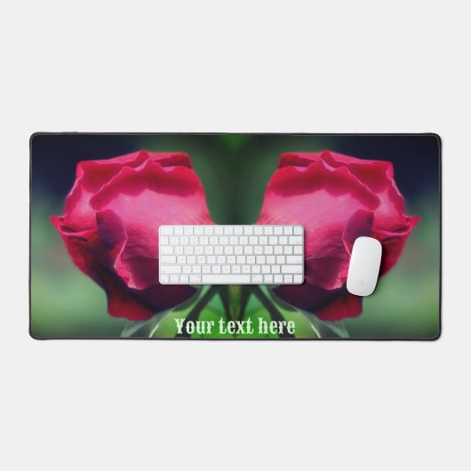 Red Rosebud Bending Flower Personated Bureaumat (Keyboard & Muis)