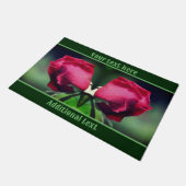 Red Rosebud Bending Flower Personated Deurmat (Schuin)