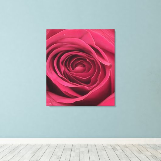Red Rosebud Canvas Afdruk (Insitu (Houten vloer))