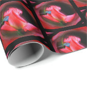 Red Rosebud Energy Floral Abstracte kunst Cadeaupapier (Rol Hoek)