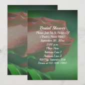 Red Rosebud Floral Bridal Shower  Kaart (Voorkant / Achterkant)