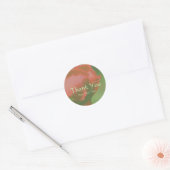 Red Rosebud Flower Dank u persoonlijk Ronde Sticker (Envelop)