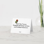 Red Rosebud Flower Natuur Dank u Bedankkaart (Achterkant)