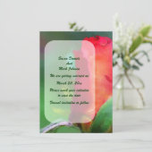 Red Rosebud Flower Wedding  Save The Date (Staand voorkant)