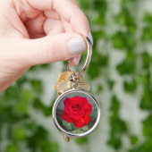 Red Rosebud Sleutelhanger (Hand)