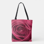 Red Rosebud Tote Bag (Achterkant)