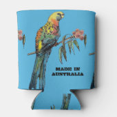 Red Rosella Parrot Bird Waterverf Pap Birthday Ca Blikjeskoeler (Achterkant)