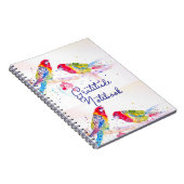 Red Rosella Parrot Parrots Birds Gratitude Journal Notitieboek (Rechterzijde)