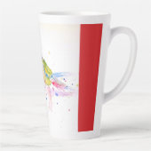 Red Rosella Parrot Parrots Watercolor Womans Name Latte Mok (Rechts)