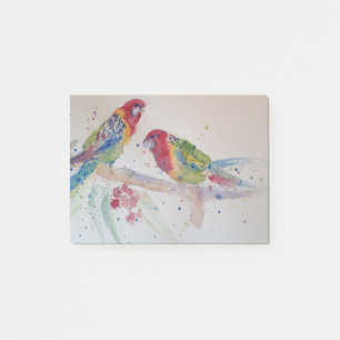 Red Rosella Parrot Waterverf Painting Post-it® Notes