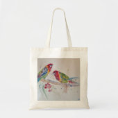 Red Rosella Parrot Waterverf Painting Tote Bag (Voorkant)