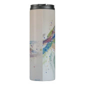 Red Rosella Parrot Waterverf Schilderthermisch Thermosbeker (Achterkant)