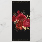 Red Roses 50th Birthday Celebration Menu (Achterkant)