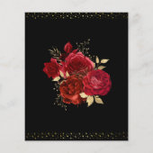 Red Roses 50th Birthday Celebration Menu (Achterkant)