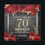 Red Roses 70th Birthday Save the Date Magneet<br><div class="desc">Sparen de Datum Rode rozen en gouden verjaardagsfeestmagneten. Elegant Floral verjaardagsfeest. Eenvoudig aan te passen met sjabloon. Geweldige partijherinnering en vrienden/familiebelang. Elk jaar kan het geboortejaar gemakkelijk worden gewijzigd.</div>