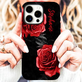 Red Roses Aangepaste naam Case-Mate iPhone Case