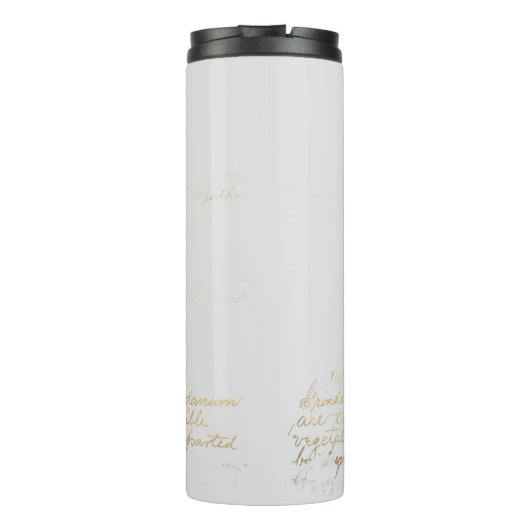 Red Roses aangepaste naam thermisch getumbler Thermosbeker (Achterkant)