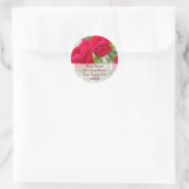 Red Roses Adresetiketten Ronde Sticker (Tas)