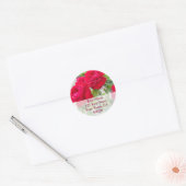 Red Roses Adresetiketten Ronde Sticker (Envelop)