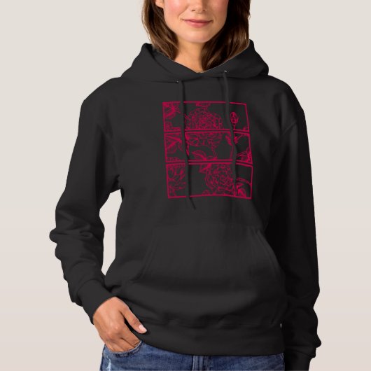 Red Roses Aesthetic Clothing Soft Grunge Soft Goth Hoodie (Voorkant)