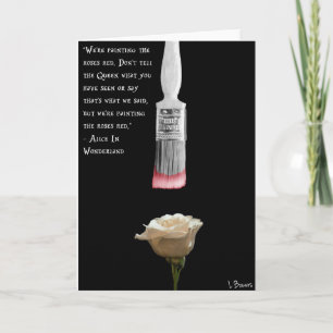 Red Roses - Alice in Wonderland Wenskaart Kaart