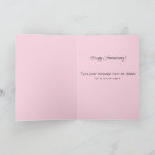 Red Roses and Gold Anniversary Valentine's Day Kaart (Binnen)