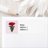 Red Roses and Leaves Etiket (Insitu)