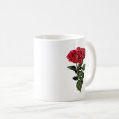 Red Roses and Leaves Koffiemok (Voorkant rechts)